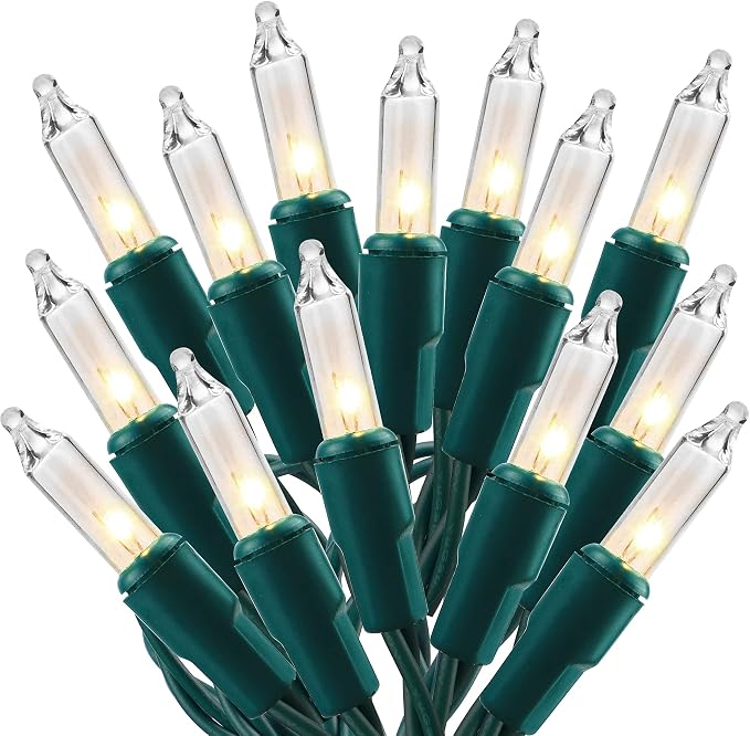 Christmas Lights, 150 Count 29 FT Christmas Mini String Lights, Green Wire Fairy Light, 120V UL Certified Connectable Xmas Tree Light for Patio, Holiday, Party, Outdoor Indoor Decoration, Warm White - string light