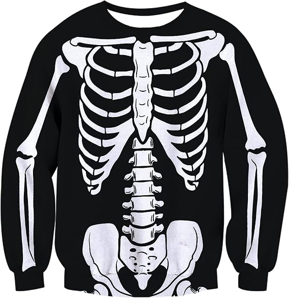 RAISEVERN Ugly Christmas Sweatshirts for Men Women Funny Pullover Sweaters - skull sweatshirts