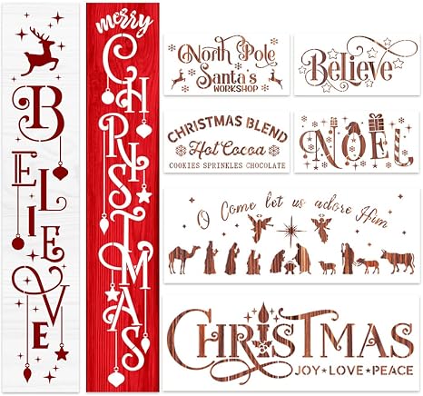 Christmas Stencils for Crafts Reusable Christmas Stencils for Painting - skull painting