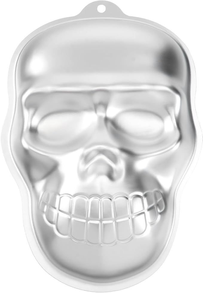 Skull Cake Mold Halloween Skull Baking Pan 3D Cake Pan Nonstick Chocolate Mold Halloween Cake Pan Haunted Baking Cake for for,Pizza,Jelly - skull ashtray