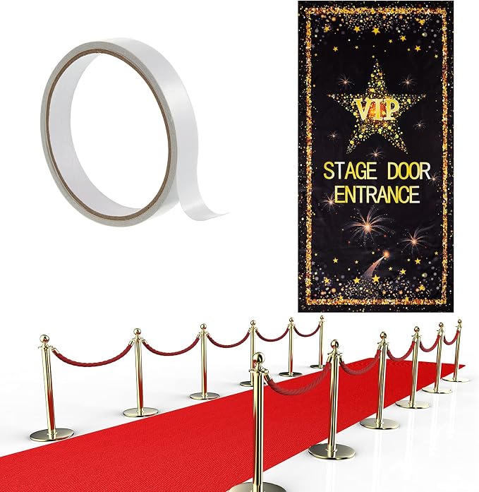 Timtin Red Carpet Runner for Party 2.6 x 15 ft VIP Stage Door Cover Decor - skull carpet