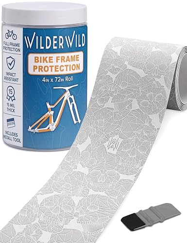 MTB Bike Frame Protection Tape 4x72' w/Tool - Skulls - skull sticker