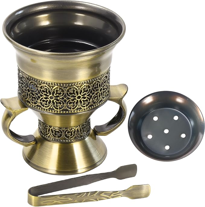 Frankincense Resin Incense Burner, Incense Censer, Bakhoor Burner, Charcoal Incense Burner, Incense Burner with Handle Tongs for Yoga, Spa Aromatherapy - skull incense burner