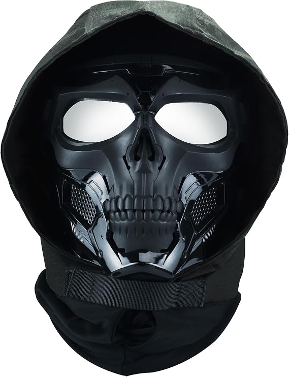 Guayma Airsoft Paintball Tactical Full Face Cyberpunk Mask Cosplay - skull helmet