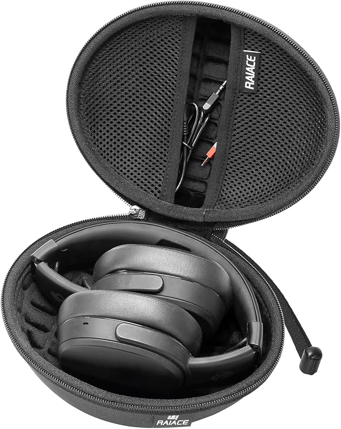 Hard Travel Carrying Case Compatible with Skullcandy Crusher Over-Ear Headphones. (Case Only, Not Include The Device)-Black(Black Lining) - skull suitcase