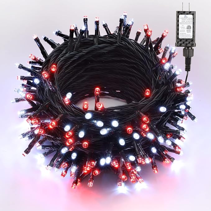 Brizled Red & White Christmas String Lights Indoor Outdoor, 78.74ft 240 LED - string light