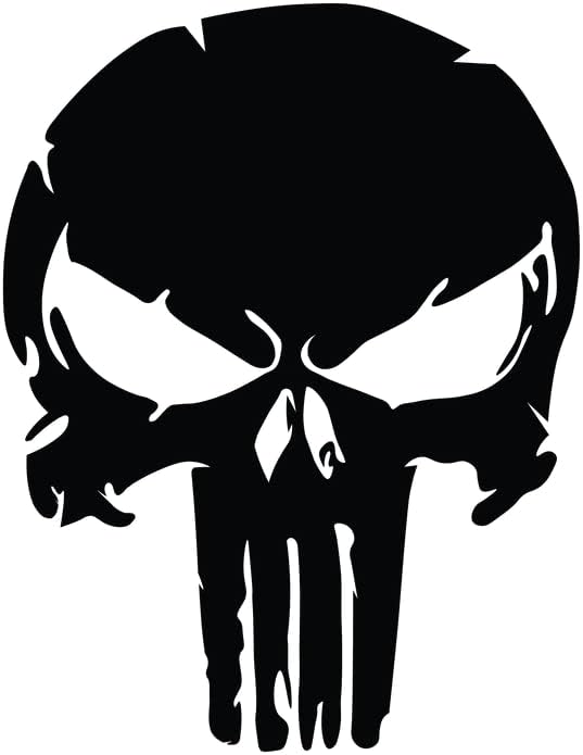 Black Skull|Great Gift Idea|Decal Sticker|2 Pack|5 Inch Stickers|S10141 - skull sticker