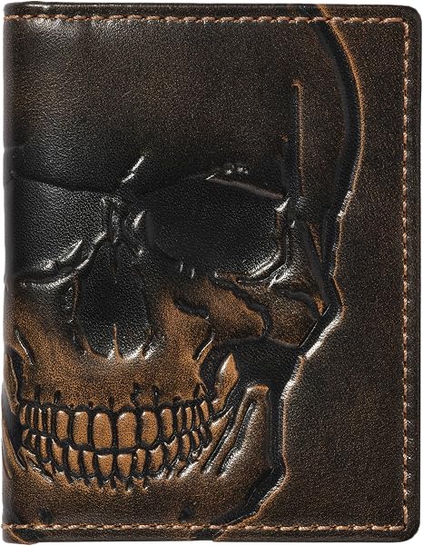 House of Jack Co. Skull Men’s Slim Card Wallet, Front Pocket Card Holder