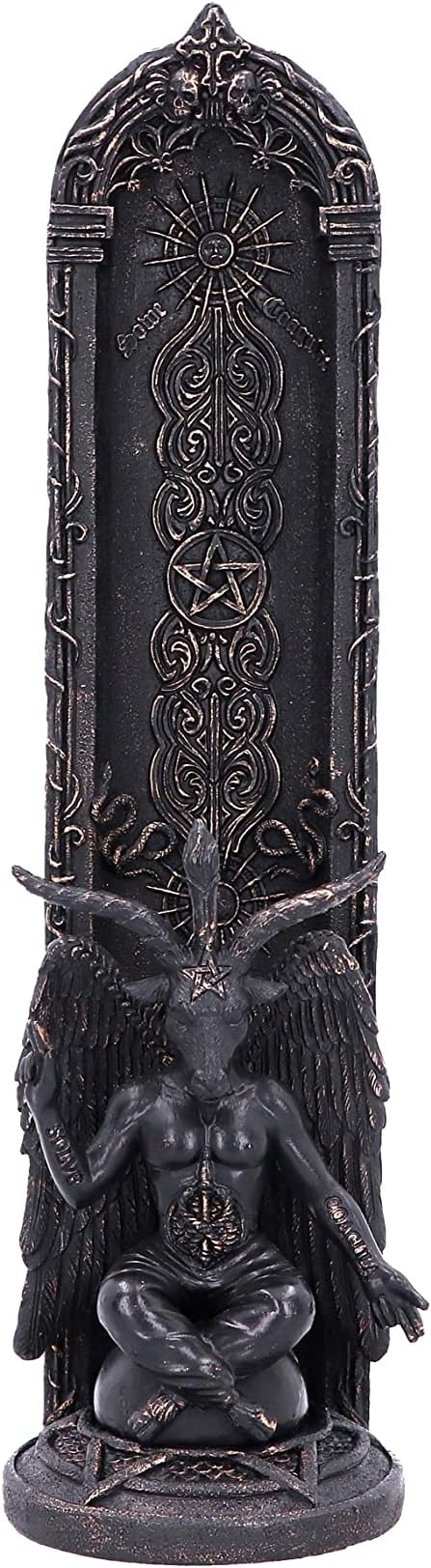 Nemesis Now Baphomet's Essence Incense Burner, Black, 23.9cm - skull incense burner