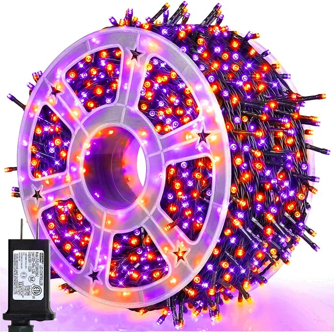 weillsnow 500 LED Halloween Lights Outdoor,164 FT Twinkle Lights Waterproof - string light