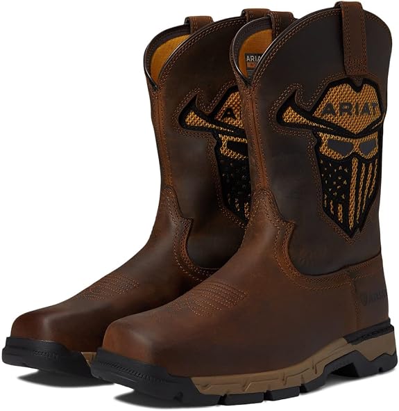 ARIAT Work Rebar Flex Western Venttek Incognito Work Boot - sugar skull boots