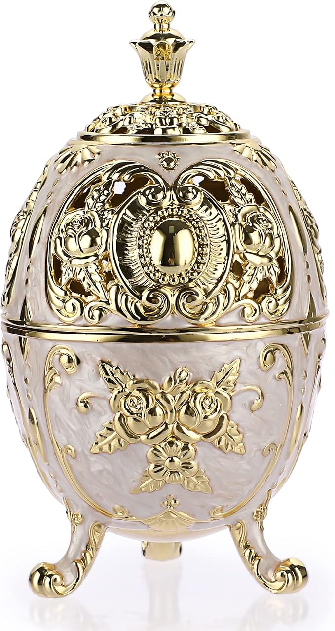 JUXYES Vintage Incense Burner Bakhoor Burner with Removable Ash Catchers - skull incense burner