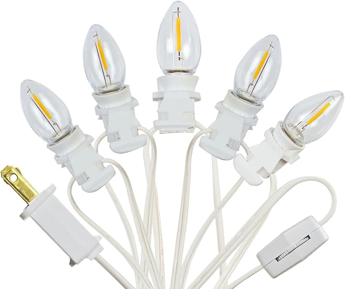 5 Base C7 String Bulbs Christmas Village Light Accessory Cord - string light
