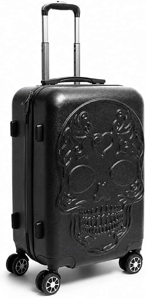 Sugar Skull Suitcase 26.5 Inch With Wheels Spinner Rolling Luggage Carry On