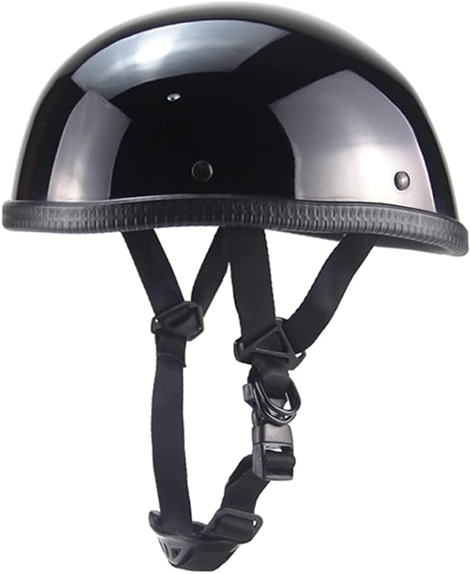 Motorcycle Half Helmet Beanie Cruising Skull Cap Small Helmets for Motorbike Scooter Chopper Moped Scooters Electric DOT - skull helmet