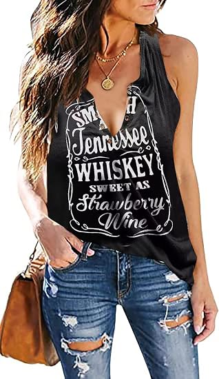 Fensajomon Skull Shirt for Women V Neck Sleeveless Summer Workout Tank Top - skull leggings