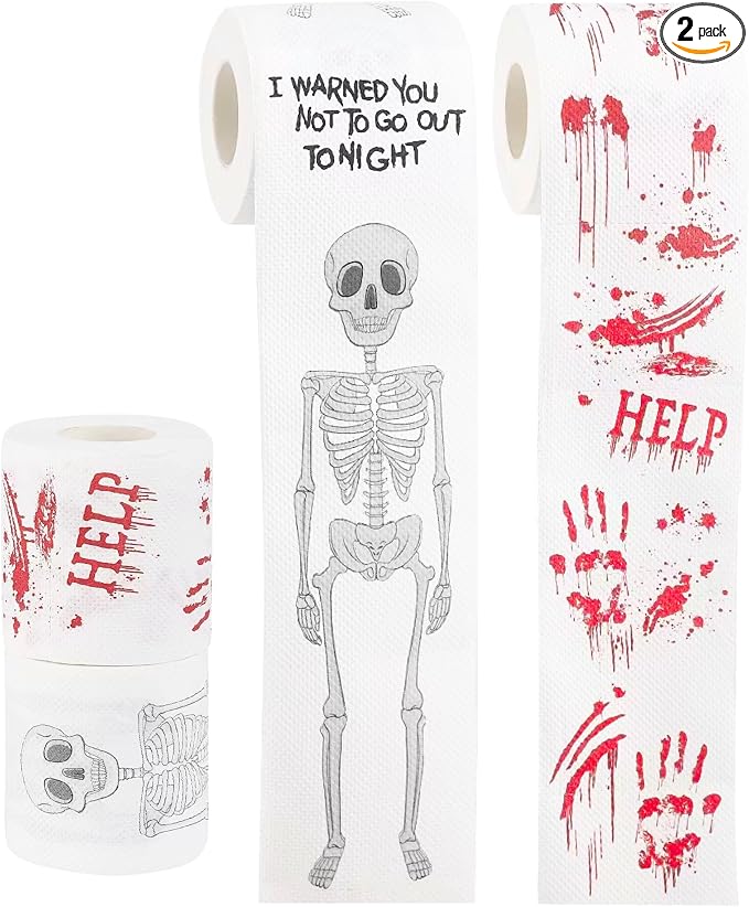 Halloween Decorations Halloween Toilet Paper – 2 Rolls – Halloween Party Decorations for Adults Halloween Party Supplies Party Favor Party Décor