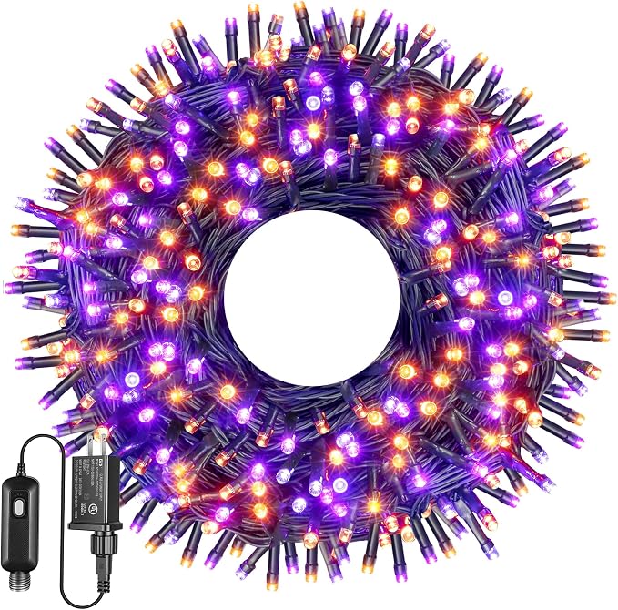 Ollny 300 LED Halloween Lights, 100FT Outdoor Halloween String Lights - string light