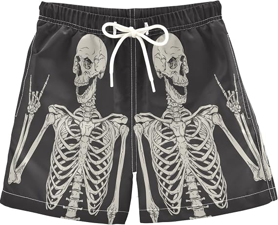 visesunny Boys Surfing Board Shorts Quick Dry Boys Swim Shorts s Swim Trunks Size from 2T to 14/16 - skull swimsuit