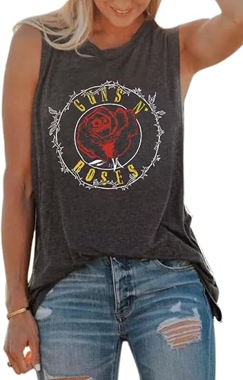 VKEGNIO Vintage Flower Tank Top Women Summer Graphic Sleeveless Tops Tank Bohemian Cute Print Casual Summer Shirts - skull tshirt