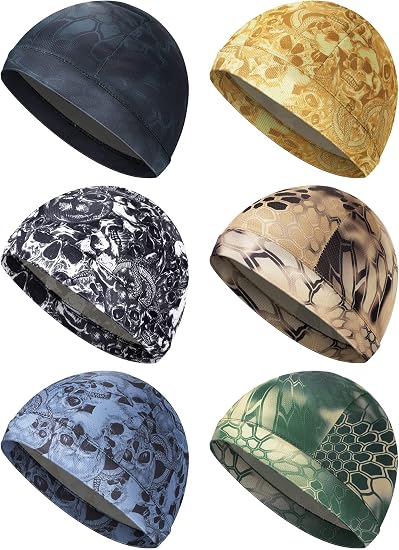 SATINIOR Men Cooling Skull Cap Sweat Wicking - skull hat