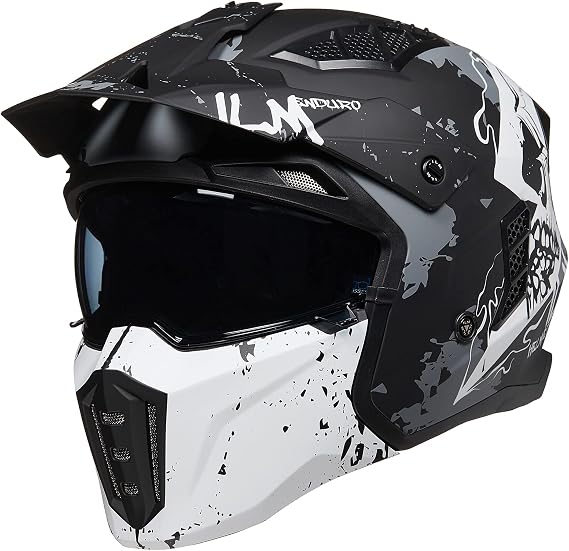 ILM Open Face Motorcycle 3/4 Half Helmet Adult Full face Retro Helmet Z302 - skull helmet