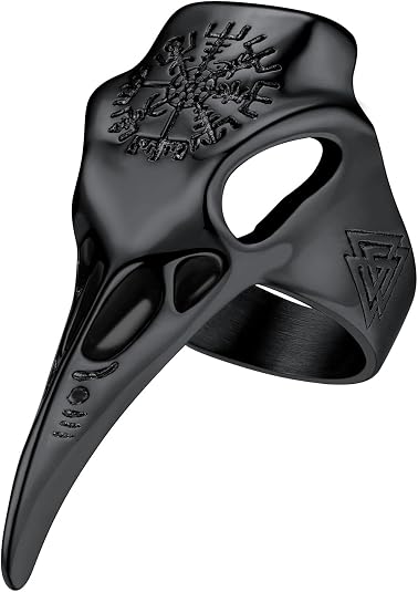 PROSTEEL Punk Animals Rings for Men, Gothic Biker Ring, Size 7-14 - skull ring