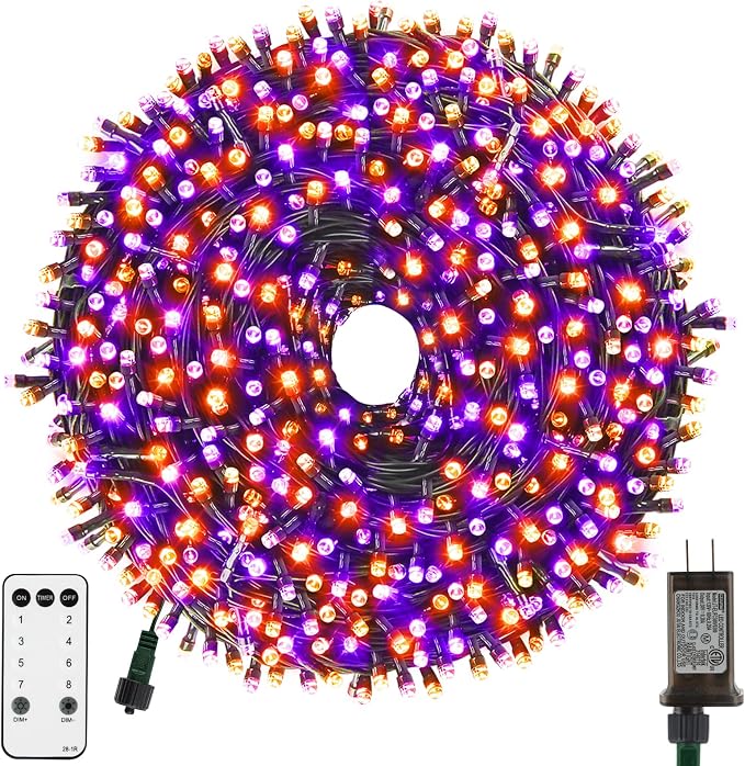 XTF2015 Orange Purple Halloween String Lights, Christmas Light - string light
