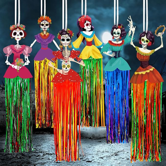 Yinder Day of Dead Sugar Skull Decor 3 ft Mexican Fiesta - skull door mat