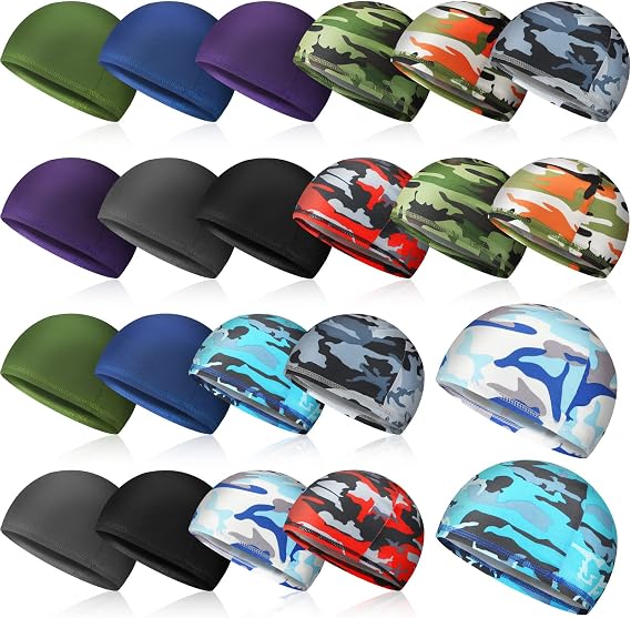 Meanplan 22 Pcs Cooling Skull Caps for Men Cycling Cap, Classic Style - skull helmet