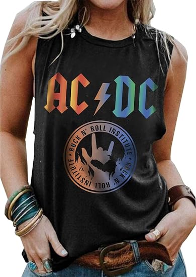 Rock & Roll Tank Tops for Women Summer Sleeveless Graphic Print Tank Top - skull tank tops
