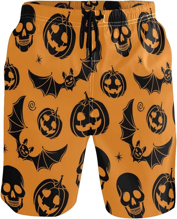 visesunny Men's Novelty Beach Shorts Quick Dry Swimwear Sports Running Swim Board Shorts - skull swimsuit