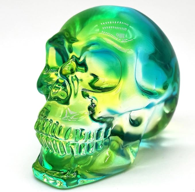 Crystal Skull Head Statue K9 Glass Skull Figurine Collectible Home Decor - skull figurine