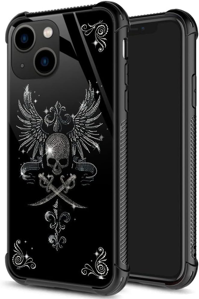 ZHEGAILIAN for iPhone 14 Plus Case, Military-Grade Protection, All-Around Shockproof Corners, Anti-Scratch Phone Case for iPhone 14 Plus - Diamond Skull - Skull phone case
