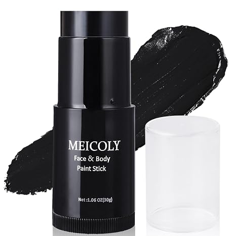 Face Body Paint Stick(1.06 Oz),Waterproof Face Paint for Cat Halloween SFX Skull Joker Zombie Vampire Skeleton Goth Spider Cosplay Makeup Clown Makeup - skull painting