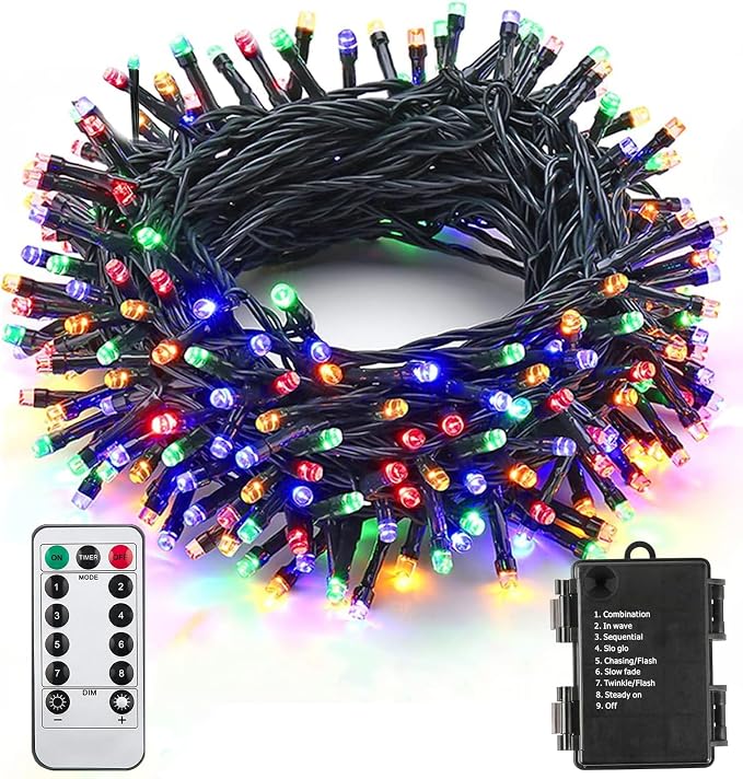ITICdecor Battery Christmas String Lights 33Ft 100 LED Outdoor Waterproof - string light
