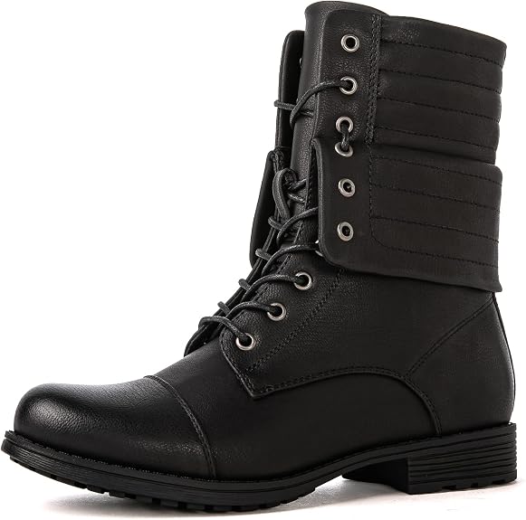 GLOBALWIN Women's Fashion Low Heels Lace Up Ankle Boots - sugar skull costume