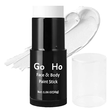 Go Ho White Face Paint Stick, Cream-Blendable Halloween Makeup - sugar skull makeup