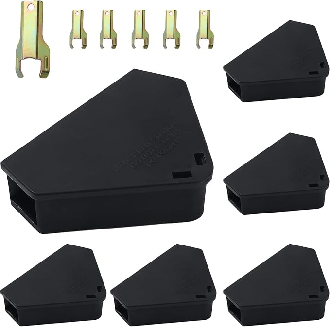 Mouse Station with Keys Black 6 Pack, Key Required Mouse Stations, Mice Stations, Keeps Children and Pets Safe Indoor & Outdoor