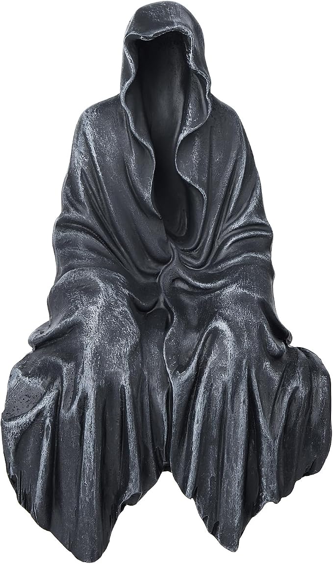 SHOWFEICAT Resin Tabletop Gothic Decor Sitting Statue Gothic Decor - skull figurine