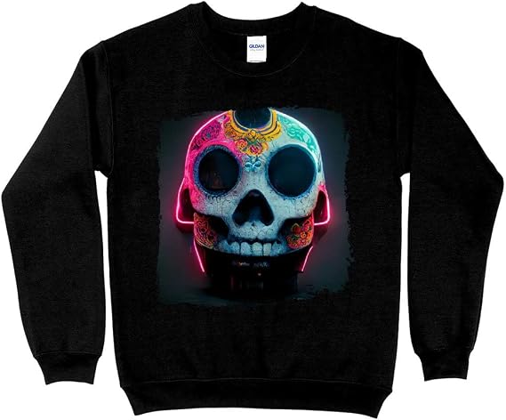 Calavera Sweatshirt - Sugar Skull Crewneck Sweatshirt - Day of The Dead Sweatshirt - skull sweatshirts