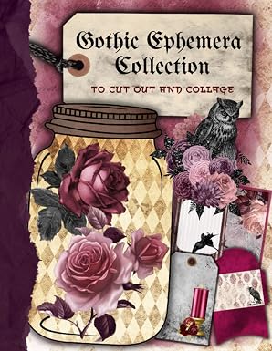 Gothic Ephemera Collection to Cut out and Collage: A Gothic Themed Collection of Authentic Ephemera for Junk Journals, Scrapbooking, Card Making, ... Many Other Crafts (over 115 vintage pieces) - skull sticker