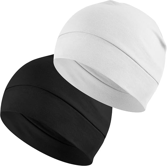 Headshion 100% Cotton Skull Caps Beanie Sleeping Hats for Men Women - skull helmet