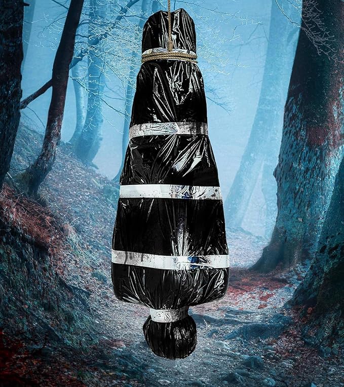 AnanBros 5ft Hanging Corpse Dead Victim Props Halloween Decorations Outdoor