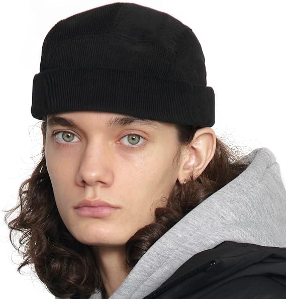 UNDERCONTROL Corduroy Brimless Trawler Leon Harbour Rolled Cuff Miki Watch Cap Unisex Skull Fisherman Tactical Beanie Korea - skull watch