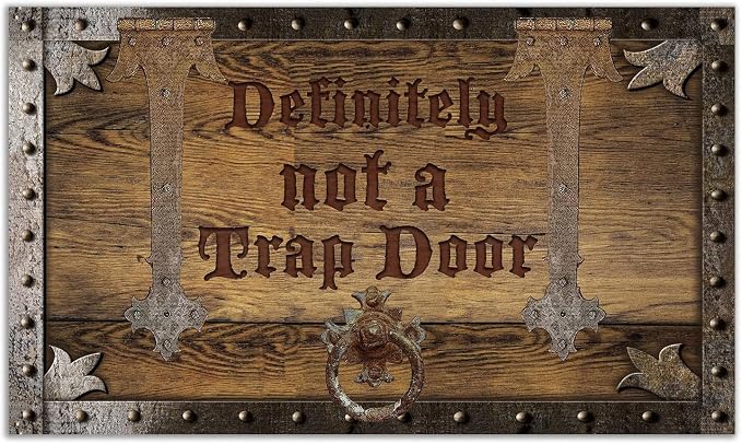 Definitely Not A Trap Door Door Mat Funny Entrance Welcome Outdoor Indoor Mats Home Decor Housewarming Gift 17 x 29 Inches - skull door mat