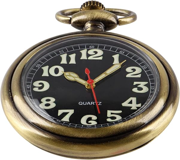 Classic Uncovered Men's Pocket Watch, Pocket Watches with Chain for Men - skull watch