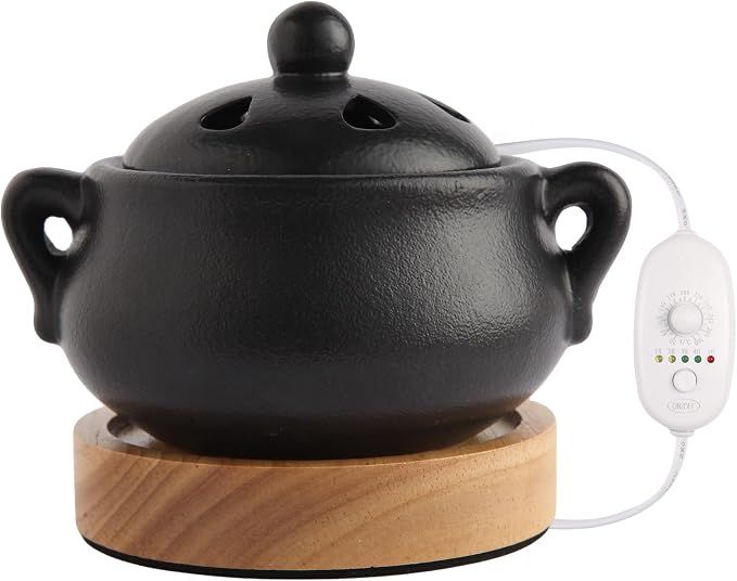 Electric Incense Heater with Adjustable Timer, Bakhoor Burner Electric, Bukhoor Burners for Frankincense Resin Oud Power, Charcoal Free No Open Flame Safer Black - skull incense burner
