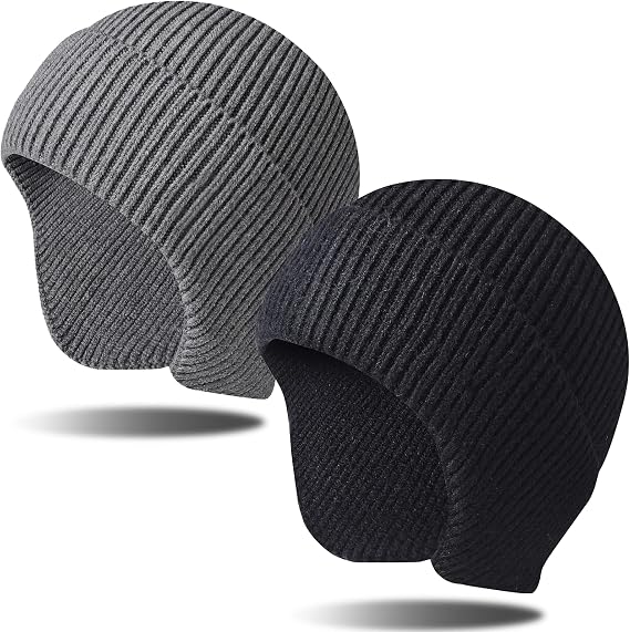 Arcweg Beanie with Earflap for Men Women Winter Warm Thermal Hats Stocking Cap Toboggan Outdoor Hat - sugar skull costume