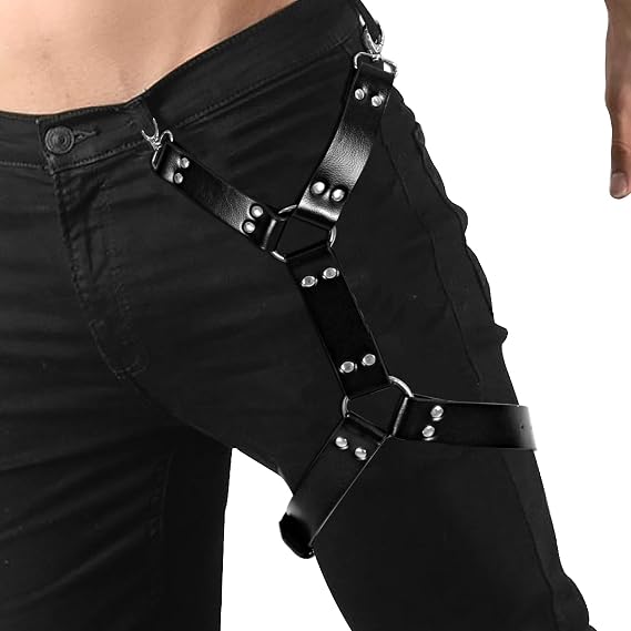 Gothic Belt Punk Belt for Men Women - skull wallet